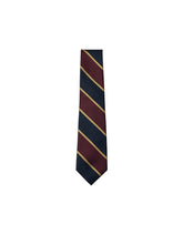 Fairfax Collective Wide Ribbed Rep Stripe Tie Navy/Wine/Gold
